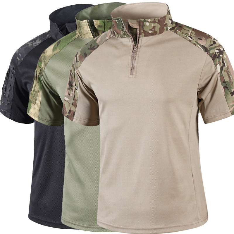 Hunting Outdoor Shirts - Camisa tática camuflada masculina de verão,