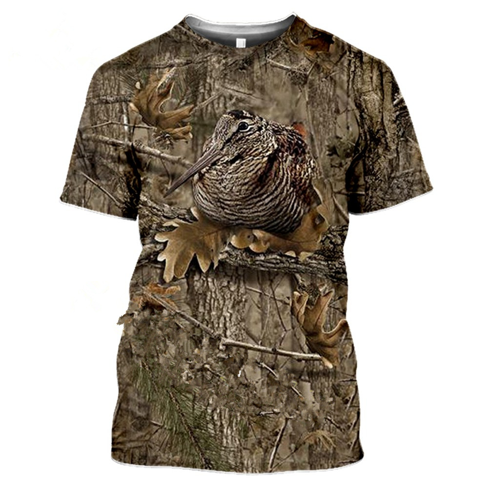 Hunting Outdoor Shirts - Verão casual masculina camiseta moda ao