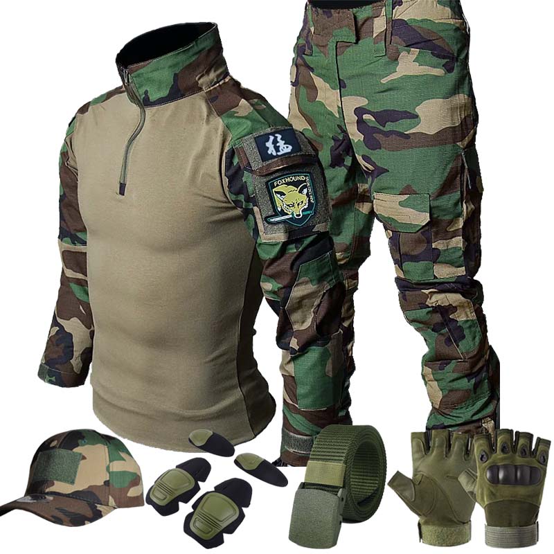 Hunting Outdoor Shirts - Conjunto Tático Verde Selva: Camisa de