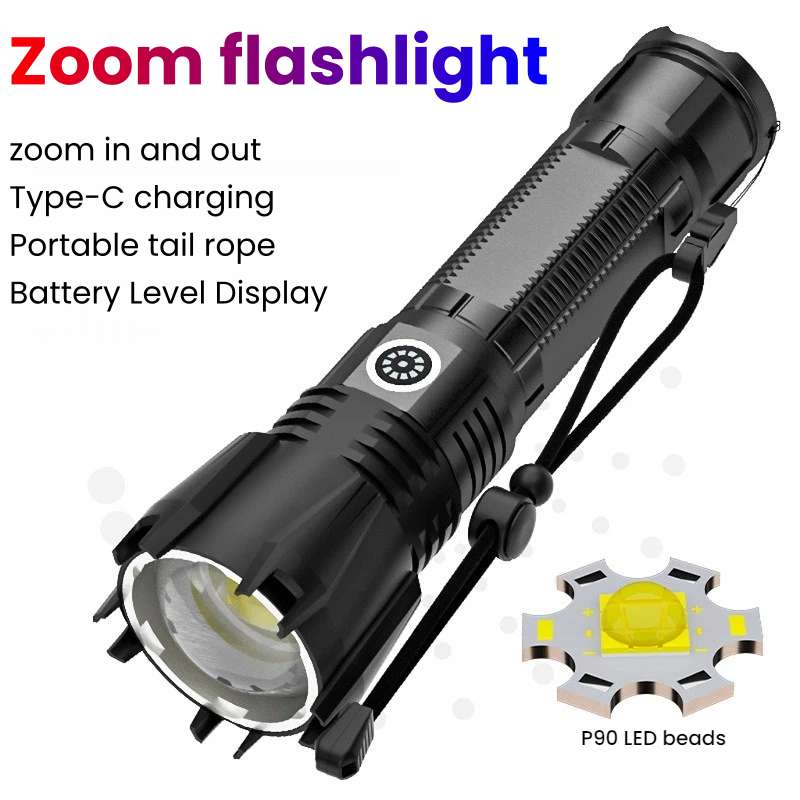 Hunting Outdoor - Lanterna LED P90 de Alta Potência