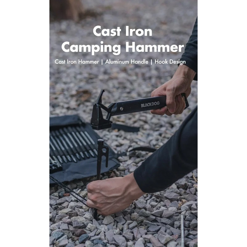 Outdoor Hunting Dog Supply - Martelo de Acampamento BLACKDOG: Ferramenta de