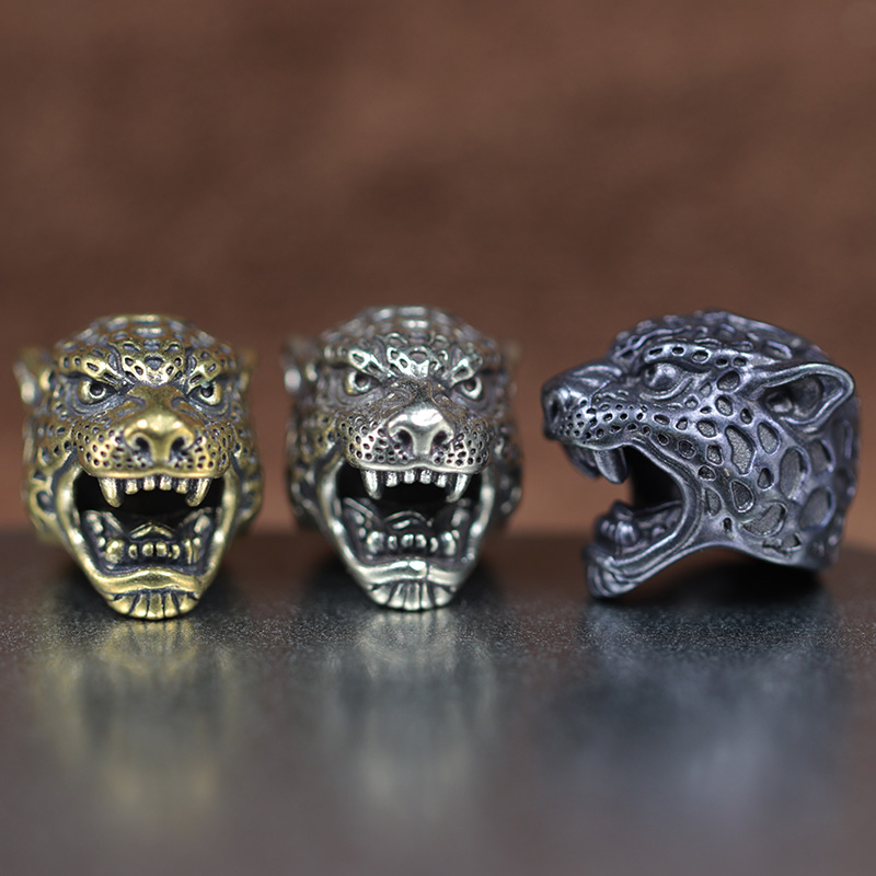 Leopard cabeça escultura, bron - Paracord Survival Bracelet avaliação e preço