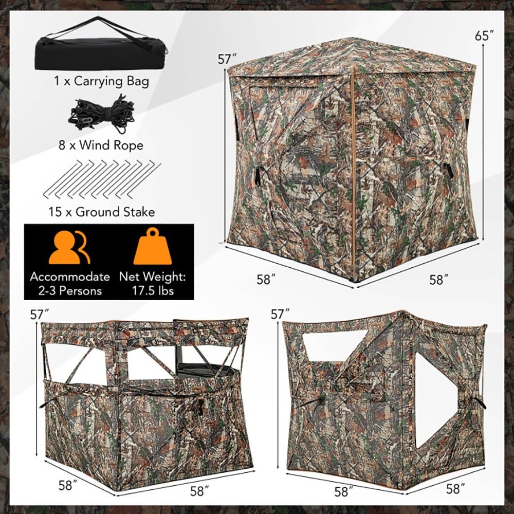 Abrigo de Caça Desmontável 5 e - Outdoor Hunting Blinds avaliação e preço