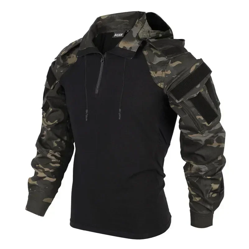 Camisetas masculinas 1/4 zip c - Hunting Outdoor Shirts avaliação e preço