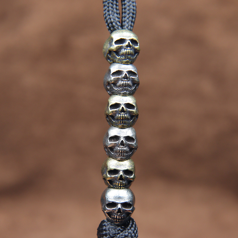 Mini cabeça de crânio faca de  - Paracord Survival Bracelet avaliação e preço