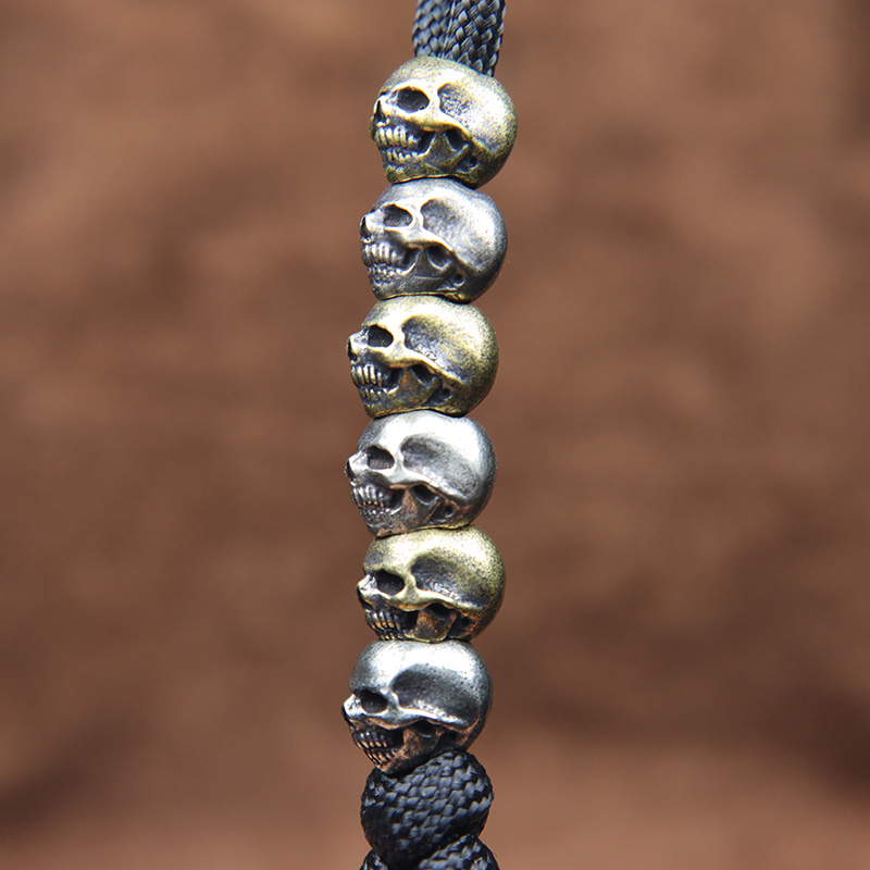 Mini cabeça de crânio faca de  - Paracord Survival Bracelet avaliação e preço