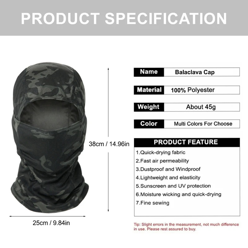 Balaclava Camuflada para Cicli - Hunting Outdoor Hats avaliação e preço