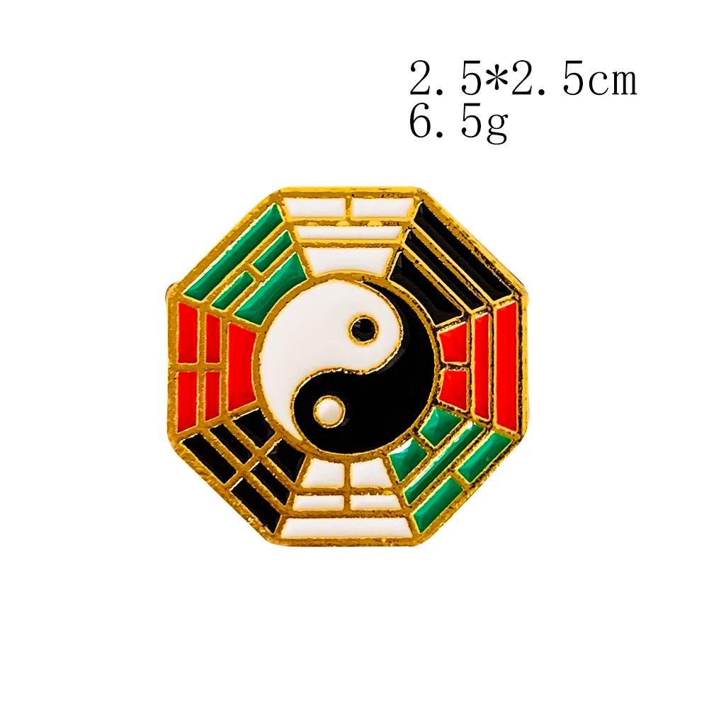 Yin yang símbolo broche de met - Hunting Outdoor Shirts avaliação e preço